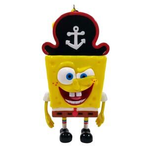 VTG Pirate Spongebob Squarepants 5" Keychain Dangler Figure 2003 Nickelodeon